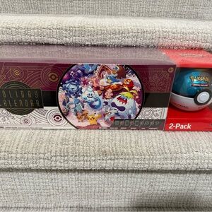 Pokemon TCG Holiday Calendar with Red and Black Design